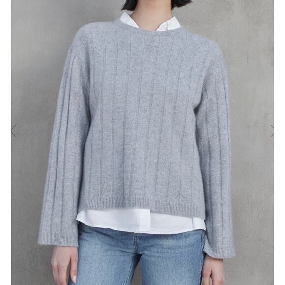 Velvet Graham & Spencer Fillmore Cashmere Sweater Gray Fog...